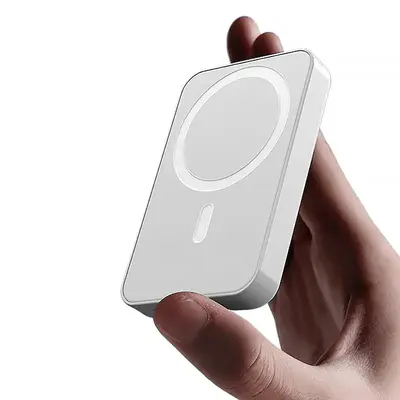 Magnetic Power Bank,5000mAh Portable Charger,Fast Charging for iPhone 16/15/14/13/12 Pro/Pro Max/Plus,White MagSafe Wireless ...