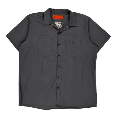 Dickies Short Sleeve Shirt - XL Grey Polyester Blend