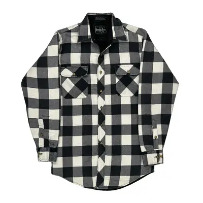 Northwest Territory Checked Flannel Shirt - Small Black & White Cotton Blend