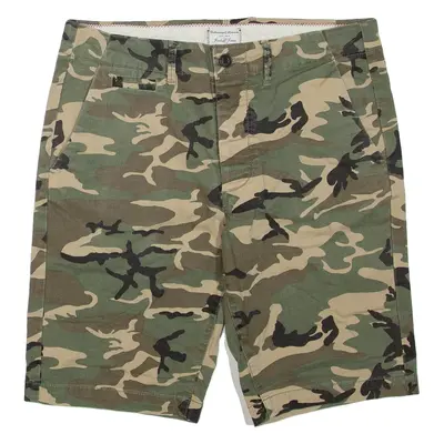 JACK & JONES Mens Chino Shorts Green Camouflage M W32