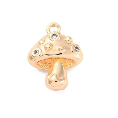 Brass Micro Pave Cubic Zirconia Pendants