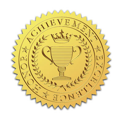 Self Adhesive Gold Foil Embossed Stickers
