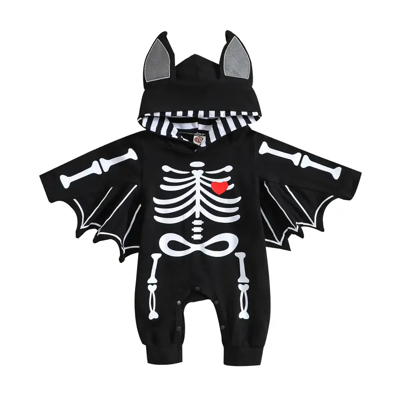Kids Clothes Baby Boys Black Long Sleeve Bat  Costume Romper Clothing Babyboy Clothes Products