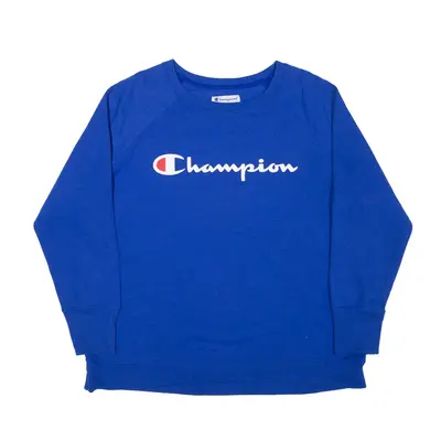 CHAMPION Sweatshirt Blue Womens XL