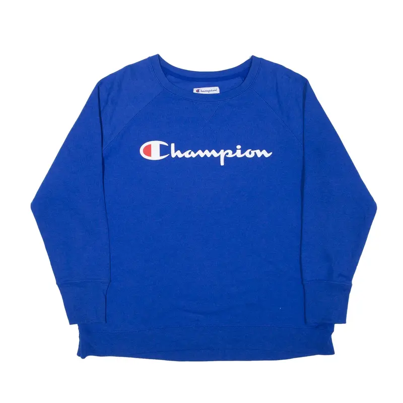CHAMPION Sweatshirt Blue Womens XL