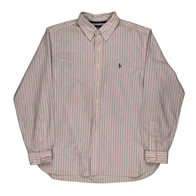 Ralph Lauren Striped Shirt - XL Pink Cotton