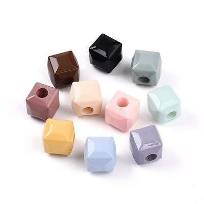 Opaque Acrylic European Beads