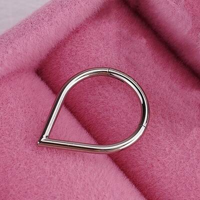 316L Stainless Steel Micro Pave Cubic Zirconia Hoop Nose Rings