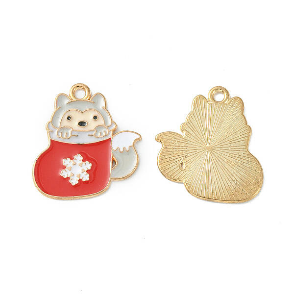 Christmas Alloy Enamel Pendants