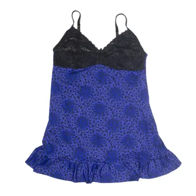 DELTA BURKE Sleepwear Slip Dress Blue Animal Print Sleeveless Short Womens UK 18