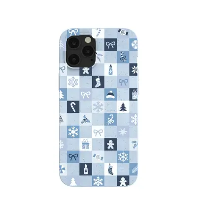Powder Blue Winter Quilt iPhone 12 Pro Max Case