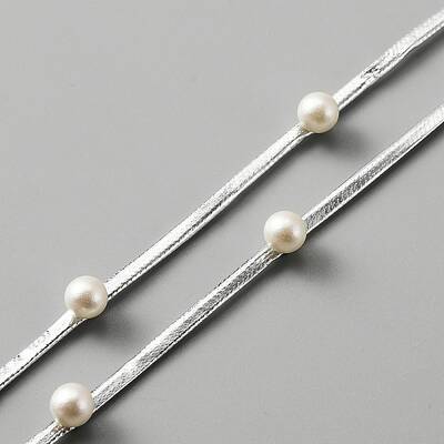 Polyester with ABS Beads Ribbon