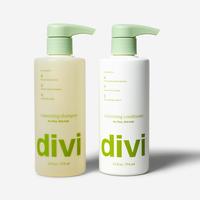 Divi Volumizing Shampoo & Conditioner Bundle for Fine & Thin Hair, Lightweight Formula with Postbiotics & Green Tea, 2 x 250m...