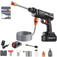 portable cordless car washing spray gun, high pressure, two batteries, suitable for car, home, garden