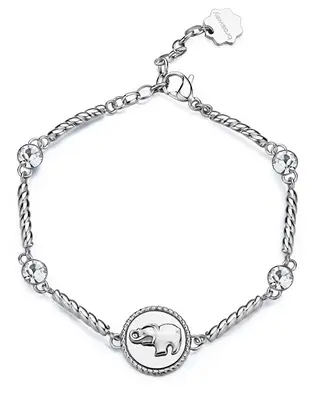Brosway Women's Bracelet Steel with Crystals Elephant Chakra BHKB157