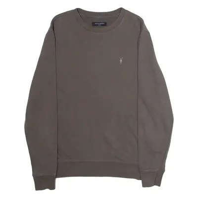 ALL SAINTS Raven Mens Sweatshirt Grey Crew Neck S