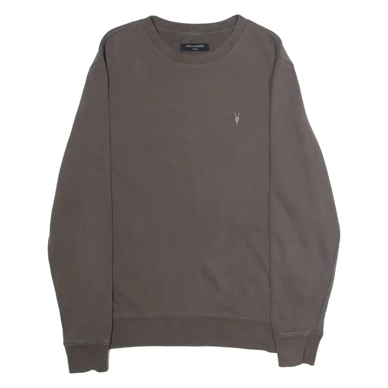 ALL SAINTS Raven Mens Sweatshirt Grey Crew Neck S