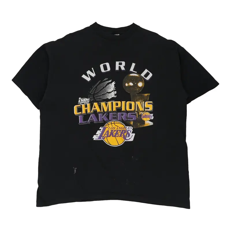 Made in USA Los Angeles Lakers Superior NBA T-Shirt - 2XL Black Cotton