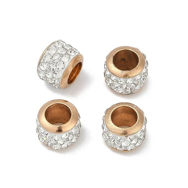 Alloy Rhinestone Clay Pave Beads