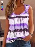 Women's Tie Dye Print Tank Top, Casual Sleeveless Top for Summer, Ladies Clothes for Daily Wear, Tanktop