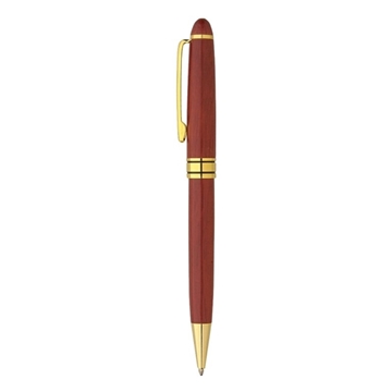 50 Customized The Milano Blanc Rosewood Ballpoint Pen - Gold ...