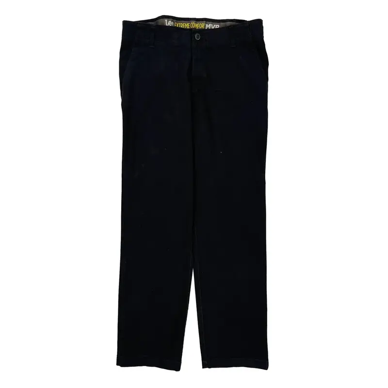Lee Trousers - 34W 31L Black Cotton Blend