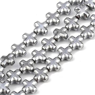 Electroplated Synthetic Non-magnetic Hematite Beads Strands