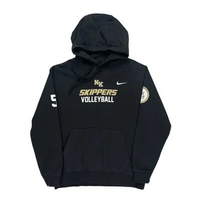 Skippers Volleyball Nike Hoodie - Large Black Cotton Blend