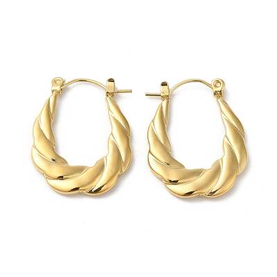 Rack Plating 304 Stainless Hoop Earrings