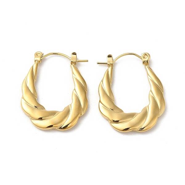 Rack Plating 304 Stainless Hoop Earrings