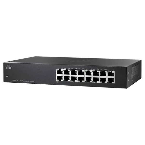 SF110-16-NA Cisco Small Business 110 Series SF110-16 16 x Ports 10/100Base-T Unmanaged Fast Ethernet Network Switch