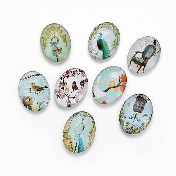 Transparent Glass Cabochons