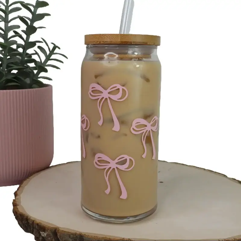 Coquette Bow Glass Cup