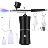 Mini Airbrush Kit, USB Rechargeable Portable Airbrush Compressor Set, Gravity Feed Airbrush for Painting, Hobby, Craft, Cak...
