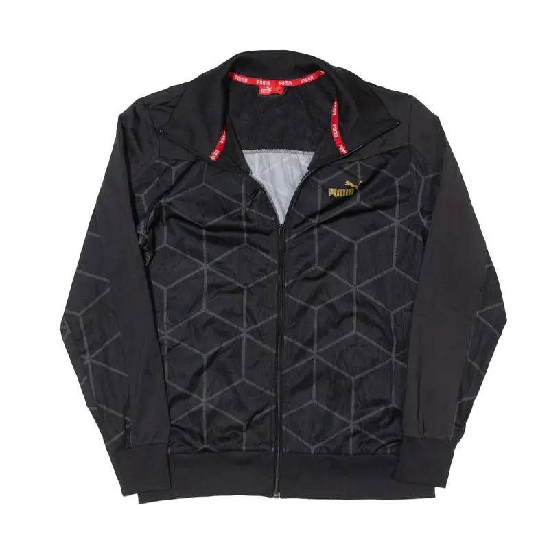 PUMA Logo Print Jacket Black Track Mens S