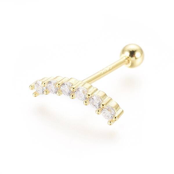 925 Sterling Silver Barbell Cartilage Earrings
