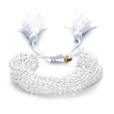 Faceted Glass Braided Bead Bracelets