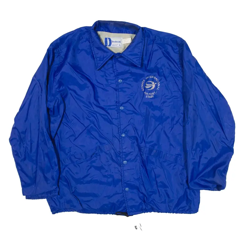 DUNBROOKE Lined Jacket Blue Nylon Mens L