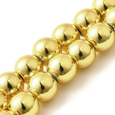 Electroplated Synthetic Magnetic Hematite Beads Strands
