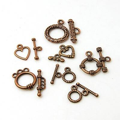 Mixed Tibetan Style Toggle Clasps