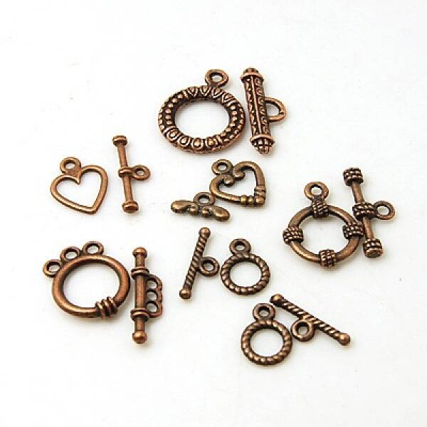Mixed Tibetan Style Toggle Clasps