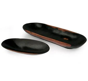 Tanzanian Oval Wood Bowls - S