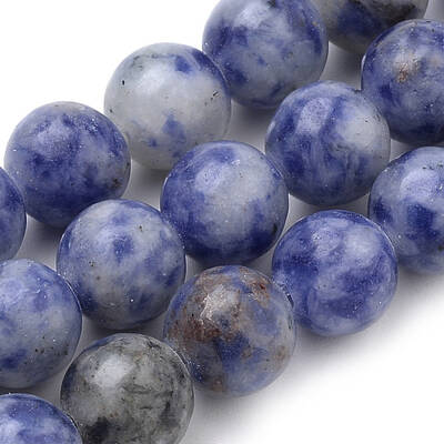 Natural Brazil Blue Spot Jasper Beads Strands