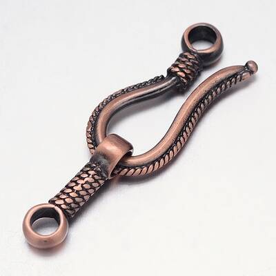 Rack Plating Brass Hook and S-Hook Clasps