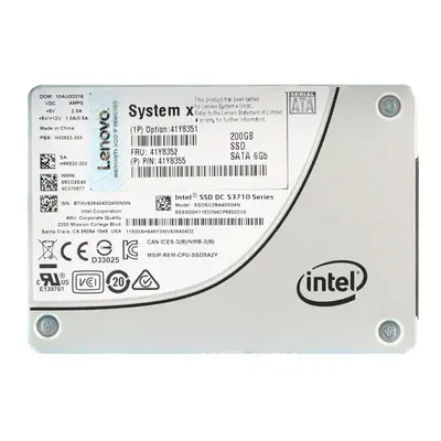 41Y8351 IBM 200GB Multi-Level Cell SATA 6Gb/s 2.5-Inch Solid State Drive for X3530 M4