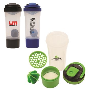 48 Custom Lava 24 oz Fitness Shaker Cup - BPA Free & Storage ...
