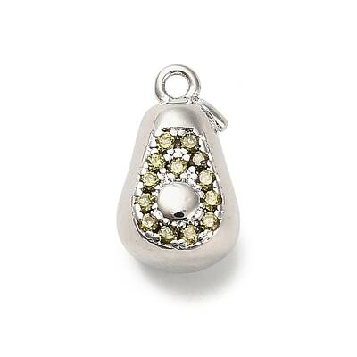 Brass Micro Pave Cubic Zirconia Pendants