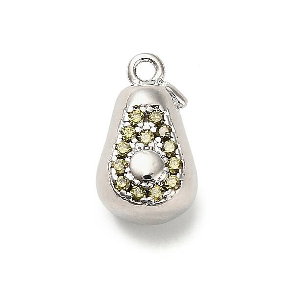 Brass Micro Pave Cubic Zirconia Pendants