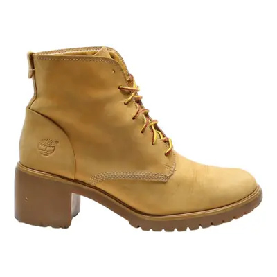 TIMBERLAND Lace-Up Boots Beige Leather Womens UK 5