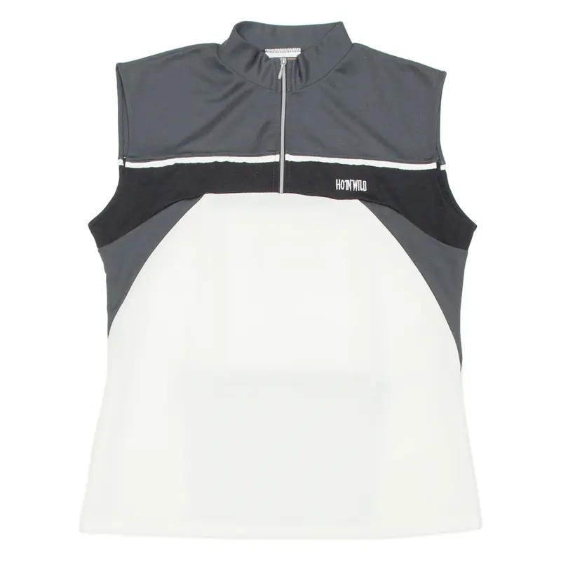 HOTNWILD Cycling Mens Jersey Grey Sleeveless 1/4 Zip L